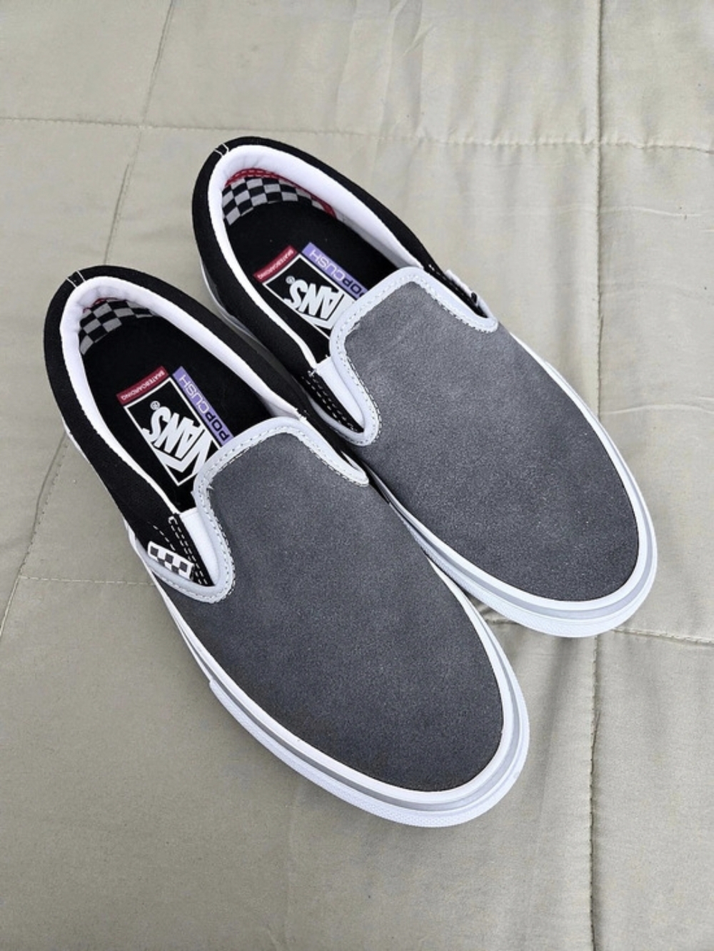 Vans Skate Slip-On Gray & Black Sneakers